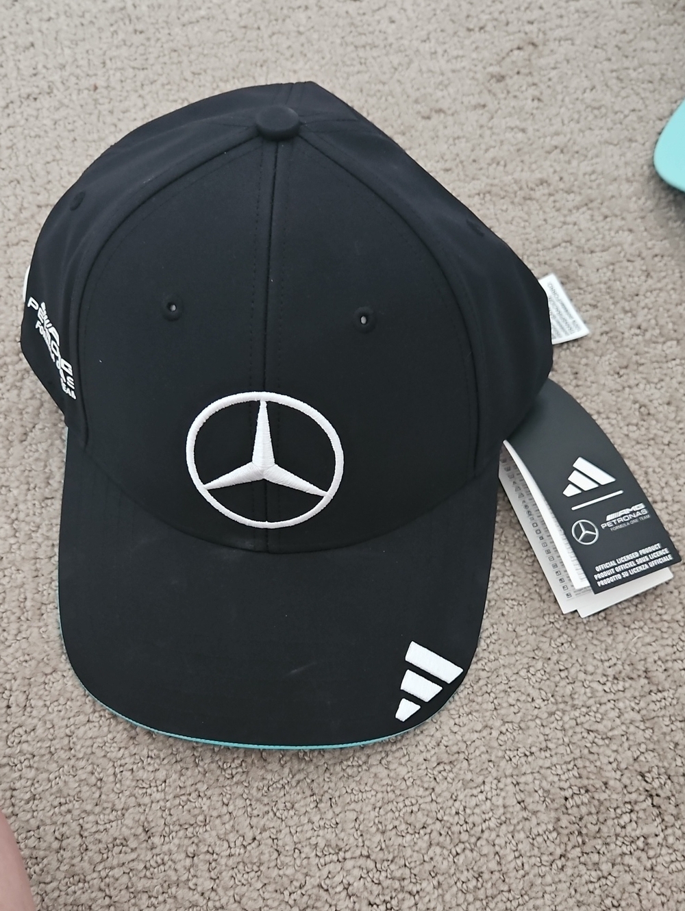 adidas Black Mercedes-Benz Logo Baseball Cap